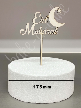 Torten Topper Holz - Eid Mubarak mit Mond