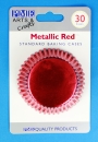 Cupcake Backförmchen - Metallic Red